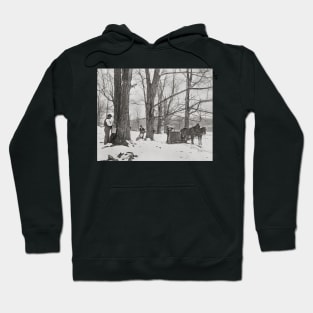 Vermont Maple Sugar Camp, 1906. Vintage Photo Hoodie